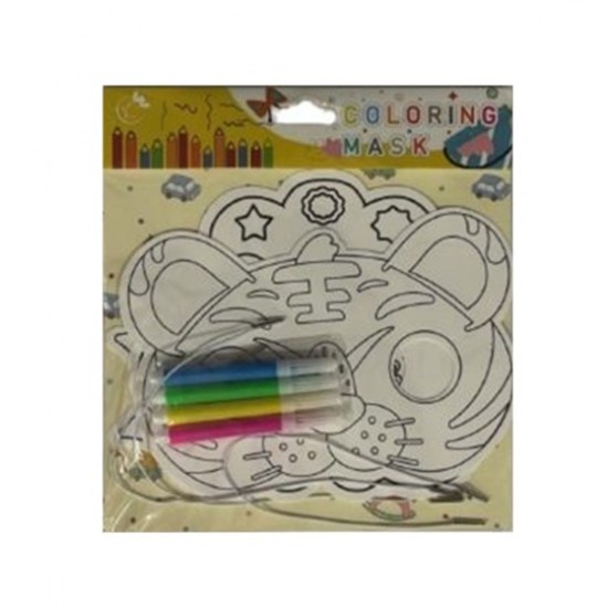 Coloring Maske Boyama Seti Mask