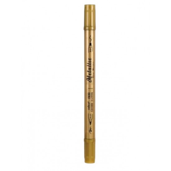 Maxx Metalik Twin Marker Kalem Altın Çift Taraflı Markör Cs-H886