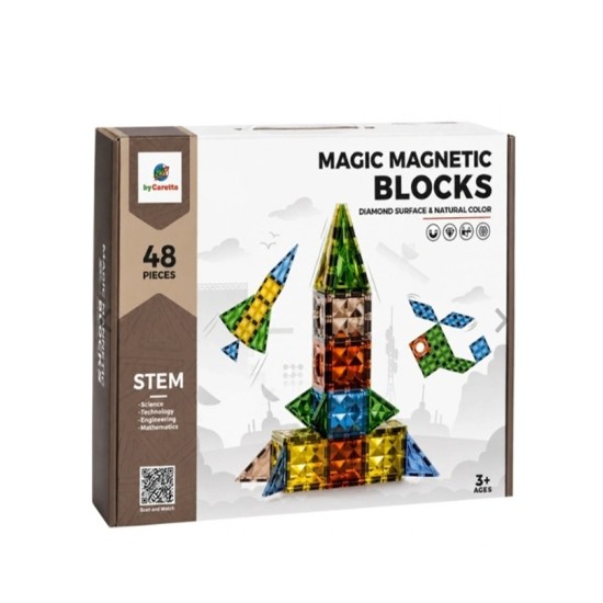 By Caretta Manyetik Bloklar 6,5Cm 48 Parça