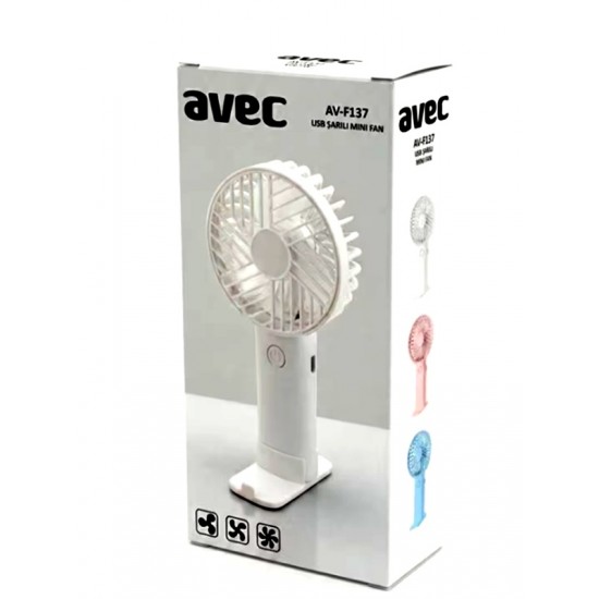 Avec Şarjlı Mini Fan Av-F137 Soğutucu