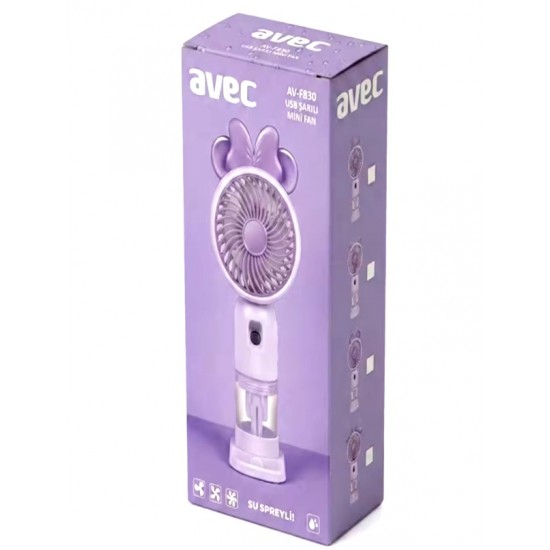 Avec Şarjlı Mini Fan Su Spreyli Av-F830 Soğutucu