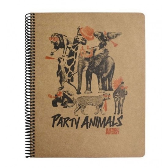 Mynote Kraft Defter Çizgili 100 Yaprak A4 Spiralli Farklı Desen