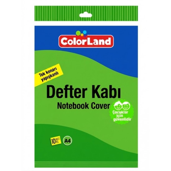 Colorland Hazır Defter Kabı A4 10Lu Yeşil - 2 paket