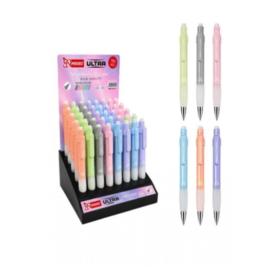 Mikro Ultra Air Grip Versatil Kalem 0,7 Uçlu Pastel Mp-9394 Karışık - 3 adet
