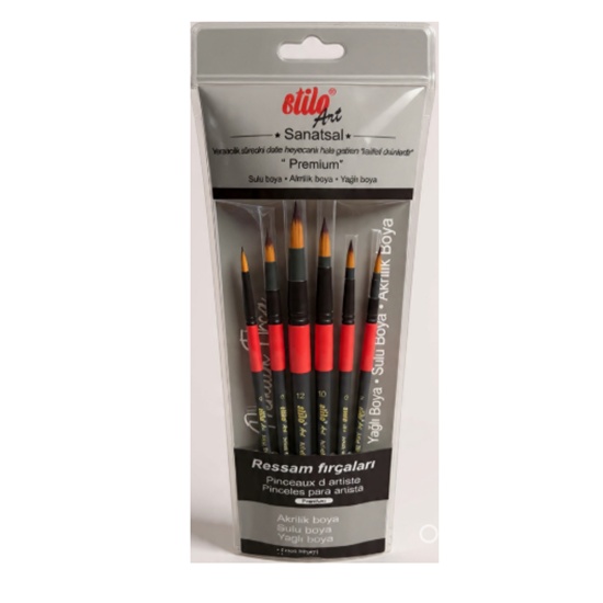 Stilo Art Yuvarlak Uç Fırça Seti 6Lı Set-3