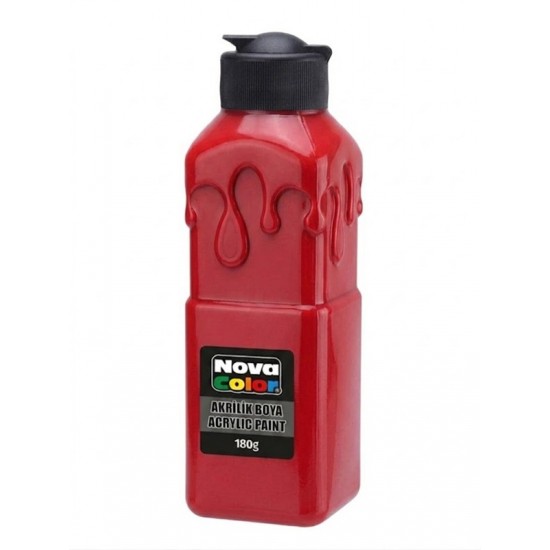 Nova Color Akrilik Boya 180Gr Kırmızı - 3 adet