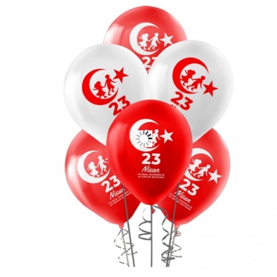 Pastel 23 Nisan Baskılı Balon - 15 adet