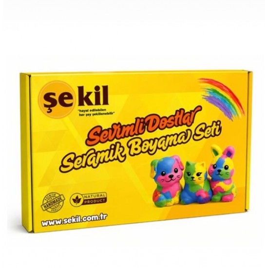 Şekil Sevimli Dostlar Seramik Boyama Seti