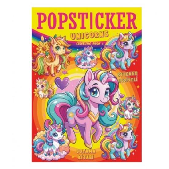 Yuva Popsticker Unicorns Boyama Kitabı 16syf