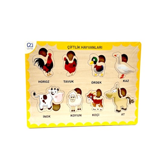Ca Games Ahşap Puzzle Çiftlik Hayvanları 19X29