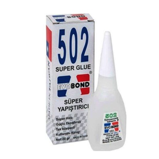 Evobond 502 Japon Yapıştırıcısı 20Gr Güçlü Yapıştırıcı Orjinal - 2 adet