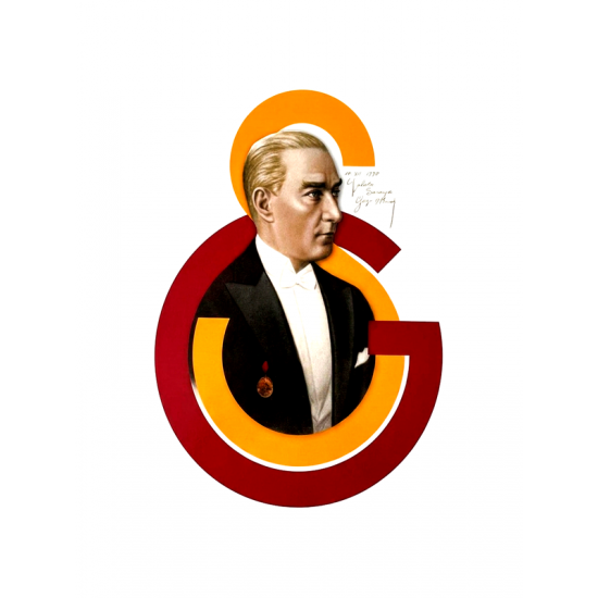 Galatasaray Atatürk Arma Büyük Sticker 40X50Cm Orijinal Lisanslı Ürün