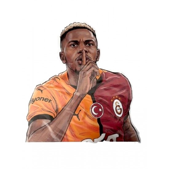 Galatasaray Victor Osimhen Gol Sevinci Büyük Sticker 40X50Cm Orijinal Lisanslı Ürün