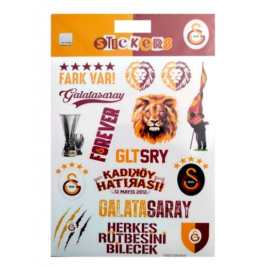 Galatasaray Fark Var Sticker Sheet Karışık Orijinal Lisanslı