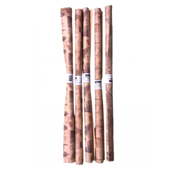 Vagon Ambalaj Kağıdı Kraft Paketleme Kağıdı 70X100Cm S-023 Karışık - 6 adet