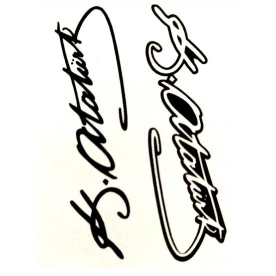 Dekoratif Etiket Sticker K.Atatürk İmzası 80X120Mm Dl-021 - 4 adet