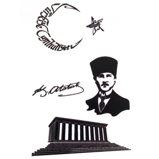 Dekoratif Etiket Anıtkabir 80X120Mm Dl-023 - 4 adet