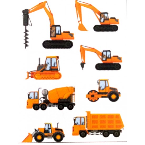 Dekoratif Etiket Sticker İş Makineleri 80X120Mm Dl-041 - 4 adet
