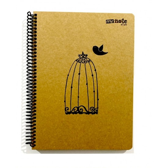 My Note Kraft Defter 100 Yaprak Çizgisiz 18,5X25,5 - 3 adet