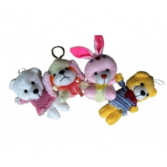 Peluş Hayvan Anahtarlık Çanta Süsü Karışık - 1 adet