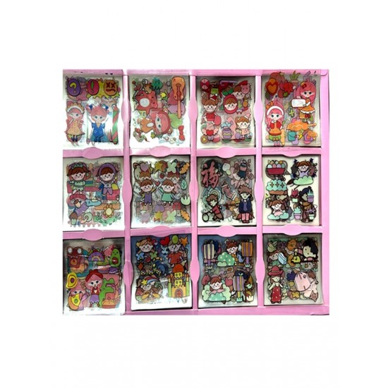 Maxx Sticker Mini Tek Karışık 7,5X7,5cm - 20 adet