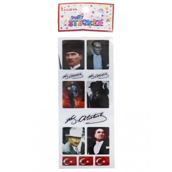 Ticon Atatürk-K.Atatürk İmza Sticker - 3 adet