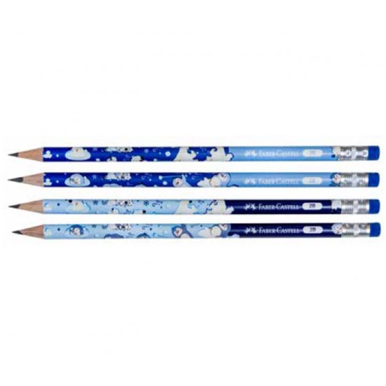 Faber Castell Arctic Friends Kurşun Kalem Silgili - 6 adet