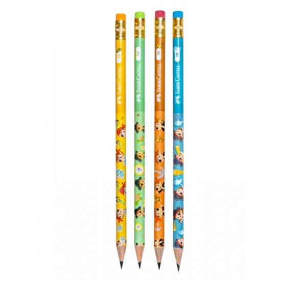 Faber Castell Pirates Kurşun Kalem Silgili - 5 adet