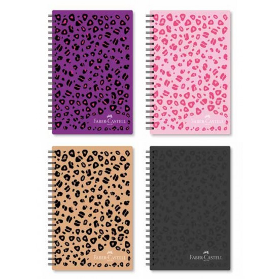 Faber Castell Leo Defter Çizgili Sert Kapak 100 Yaprak Spiralli Farklı Renk 17x24 - 1 adet