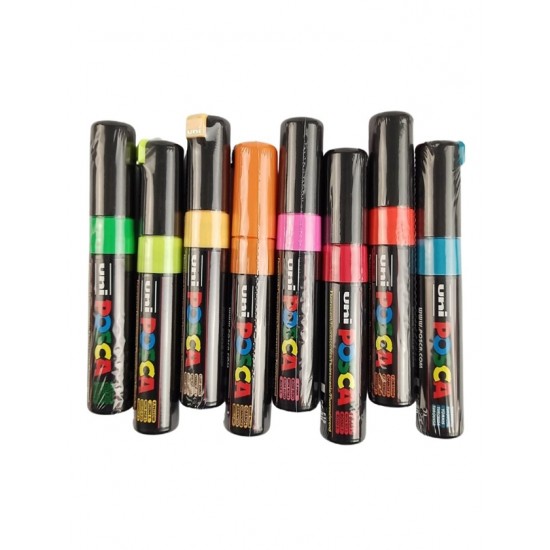 Uniball Posca Su Bazlı Markör Kalem Seti 8Mm 7+1Li Pc-8K