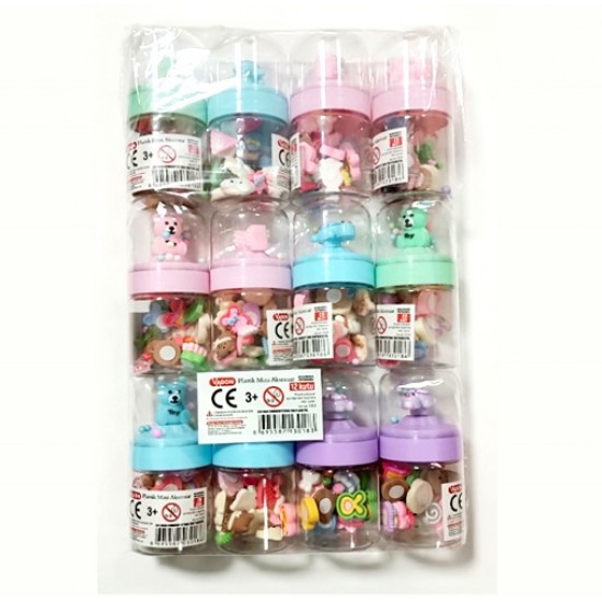Vagon 3D Plastik Mini Aksesuar 20Li Süsleme - 3 kutu