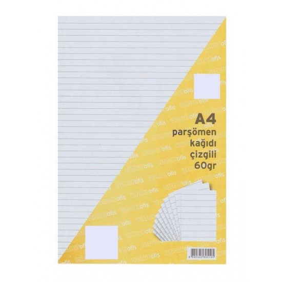 Çınar Parşomen Kağıdı A4 Çizgili kağıt 60lı