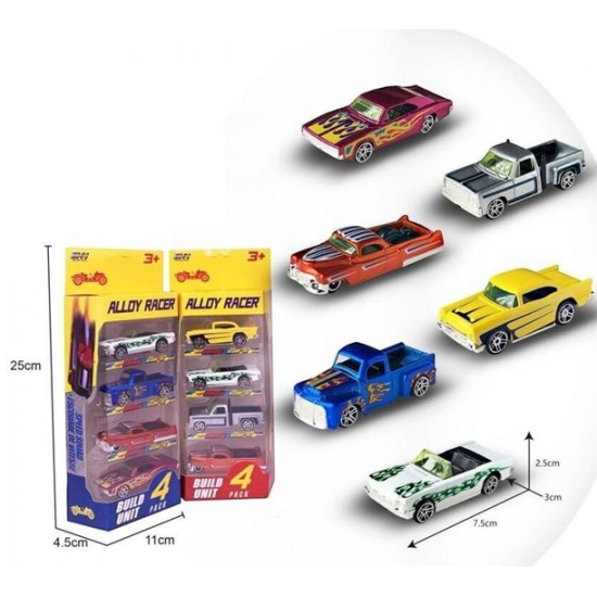 Alloy Racer Metal Arabalar Kutulu 4Lü