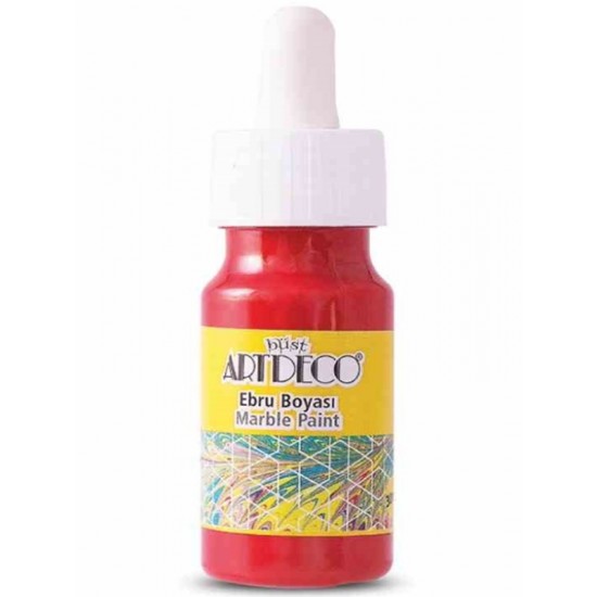 Artdeco Ebru Boyası Damlalıklı 30Ml Kırmızı - 2 adet