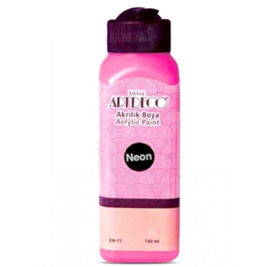 Artdeco Akrilik Boya 140 ml Neon Pembe - 4 adet