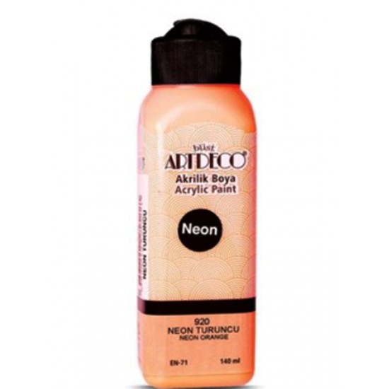 Artdeco Akrilik Boya 140 ml Neon Turuncu - 4 adet