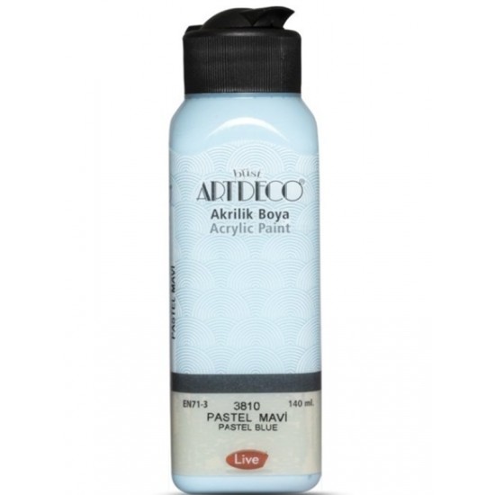 Artdeco Akrilik Boya 140 ml Pastel Mavi - 4 adet