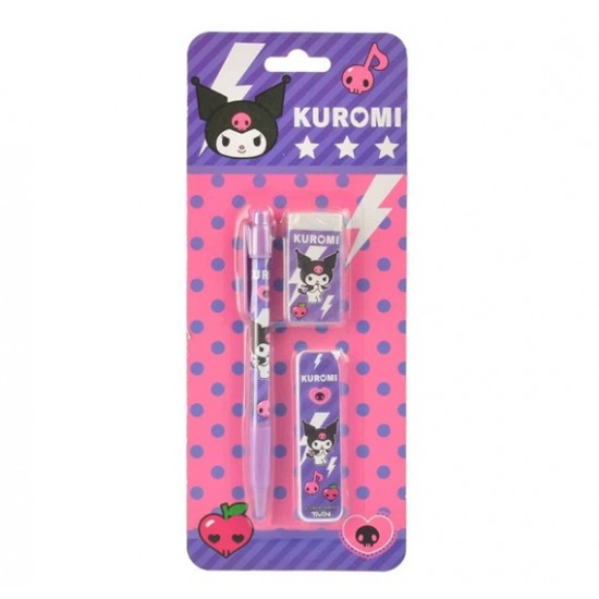 Tmn Kuromi Kırtasiye Seti Versatil Kalem+Silgi+0,7 Uç Orjinal