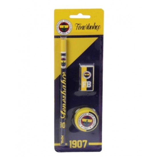 Tmn Fenerbahçe Kırtasiye Seti Kalemtraş+Silgi Lisanslı