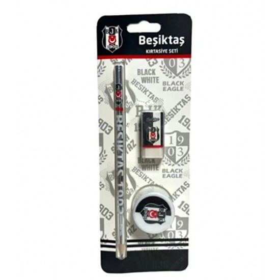 Tmn Beşiktaş Kırtasiye Seti Kalemtraş+Silgi Lisanslı