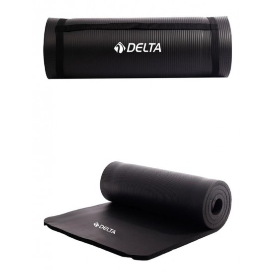 Delta Konfor Zemin 1,50cm Taşıma Askılı Pilates Minderi Yoga Matı - Siyah