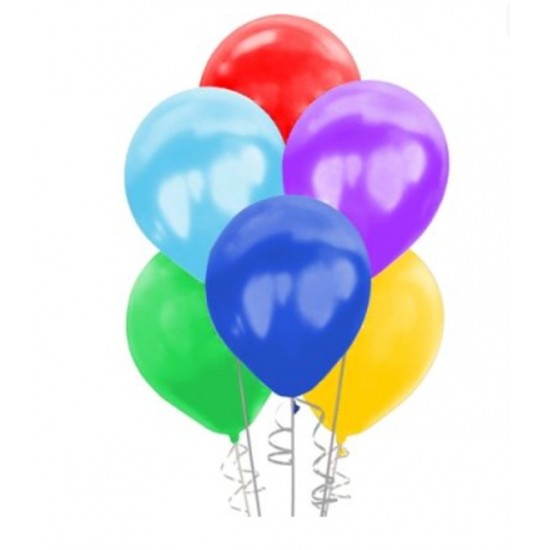 Metalik Renkli Karışık Balon 26cm - 20 adet