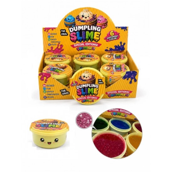 Dumpling Eğlenceli Stres Atıcı Çin Mantısı Slime Simli - 2 adet 