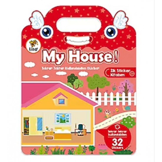 Lino My House Tekrar Tekrar Kullanılabilen İlk Sticker Kitabım