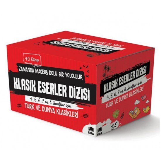 Ema - Klasik Eserler Dizisi 4.5.6.7.8.Sınıflar İçin Roman Hikaye Şiir Masal 40 Kitap