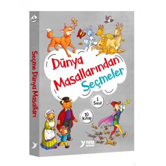 Yuva 1.Sınıf Dünya Masallarından Seçmeler Seti 10Lu 16şar syf