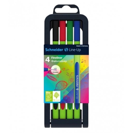 Schneider Fineliner Kalem Seti 0,4Mm Renkli Kalem 4Lü
