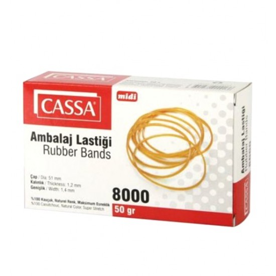 Cassa Ambalaj Lastiği 50Gr Midi Kauçuk Lastik - 3 kutu
