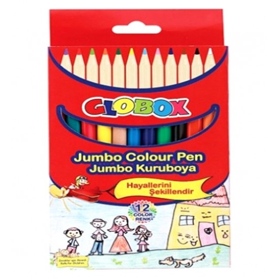 Globox Jumbo Kuru Boya 12 Li