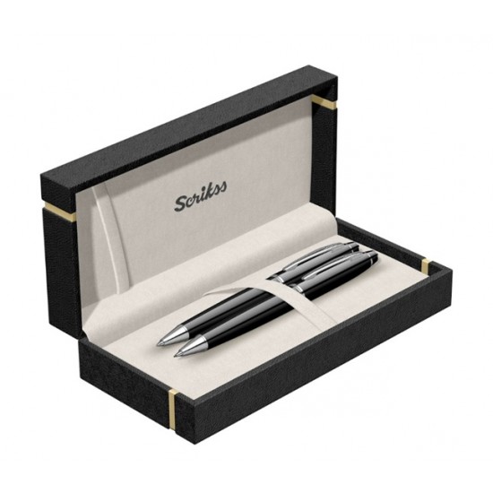 Scrikss Tükenmez Kalem + Versatil Kalem Seti Siyah Hediyelik